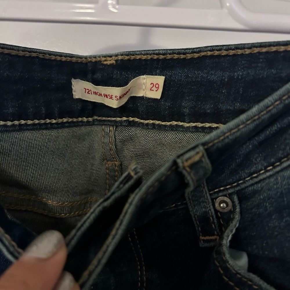 LEVIS • 721 High Rise Skinny Jeans • Blue • 29 - Picture 7 of 8